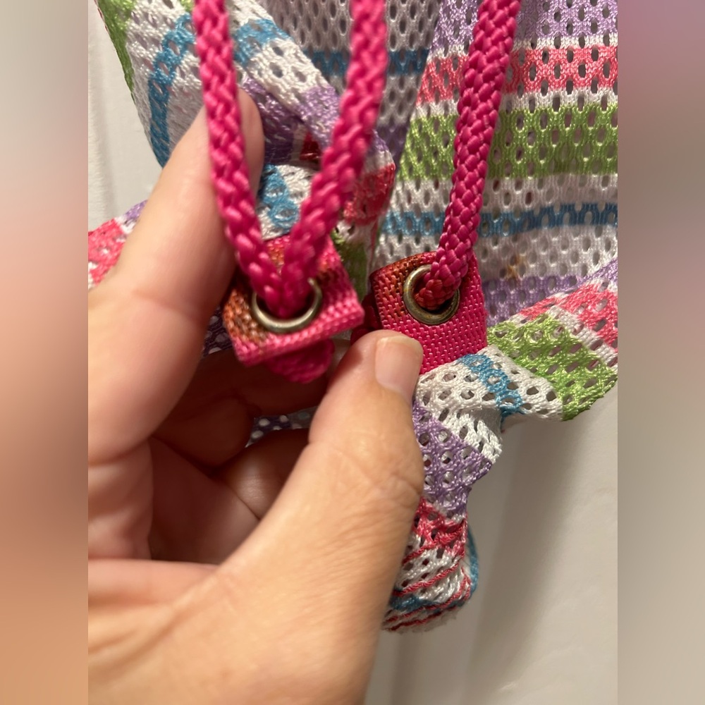 Mesh‎ drawstring backpack bag - Picture 4 of 5